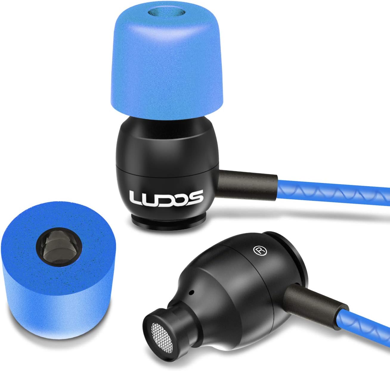 5 LUDOS Clamor Wired Earbuds in-Ear Headphones, Years Warranty, Earphones with Microphone, Noise Isolating Ear Buds