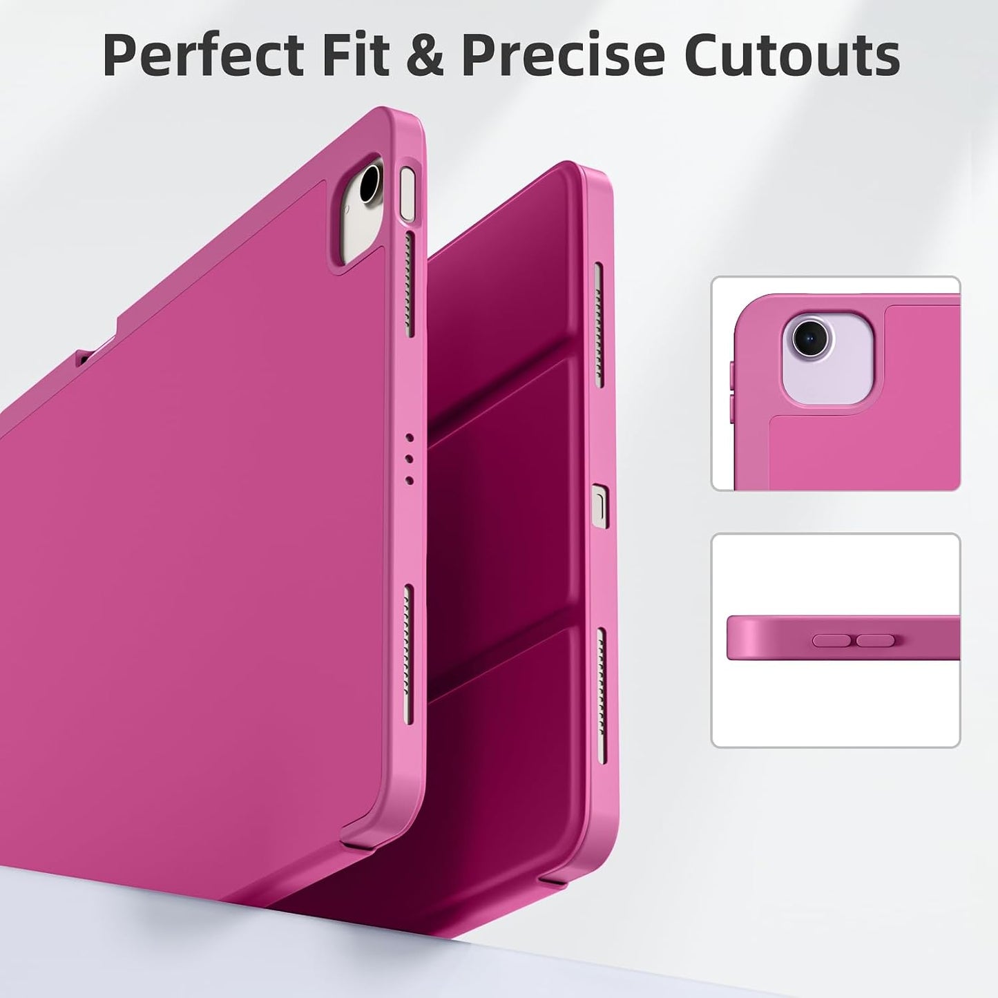 Akkerds 13 Inch (M4/M3/M2) 2026/2025/2024 13 Compatible for iPad Air Case with Pencil Holder, Trifold Stand Protective