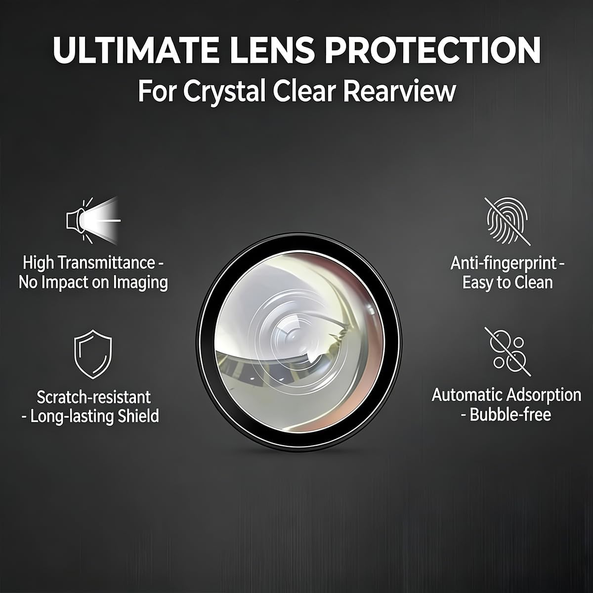 Generic 2-Pack Car Backup Camera Lens Protector, Ultra Clear Protective Film for Rear View Camera, Waterproof Anti-Fog