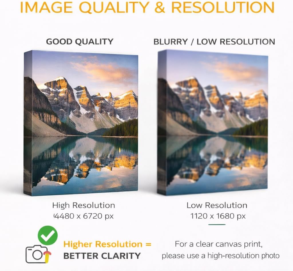 Skiennix Personalized Canvas Prints - Transform Your Photos into Stunning Wall Art | Framed 16" L × 20" W