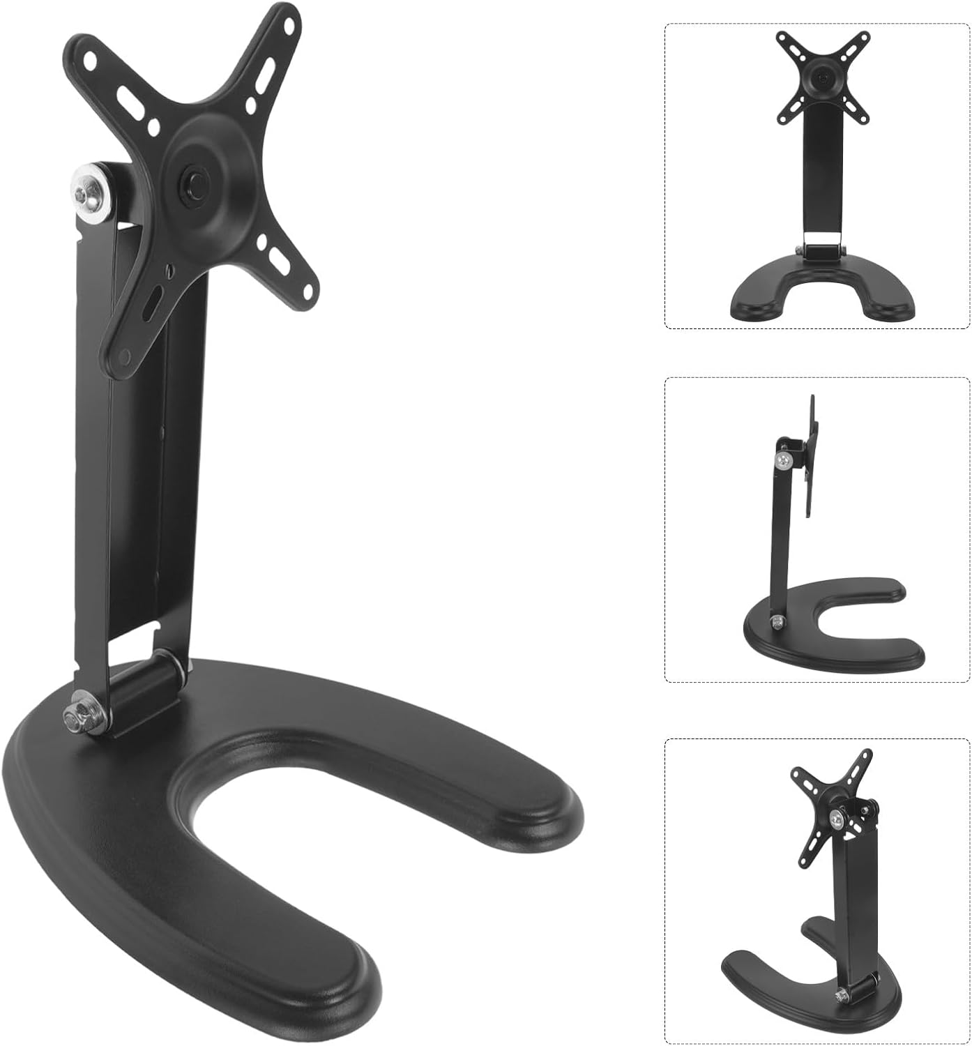 Yardwe 14-27 Inch Universal Tv Holder Stand for LCD LED Screens, Plastic Tabletop Base Pedestal, No-Drill Tv Mount