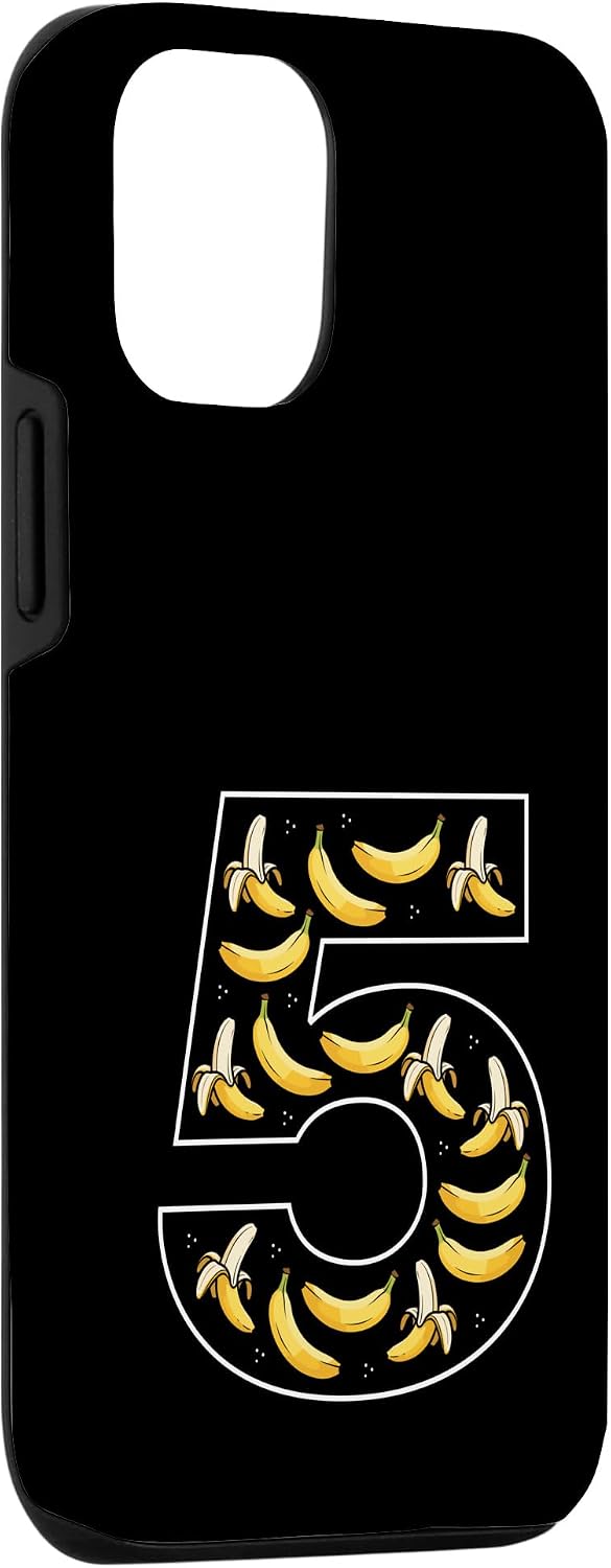 5th Birthday 5 Year Old Banana Boys Girls 12/12 Fruit Case for iPhone Pro