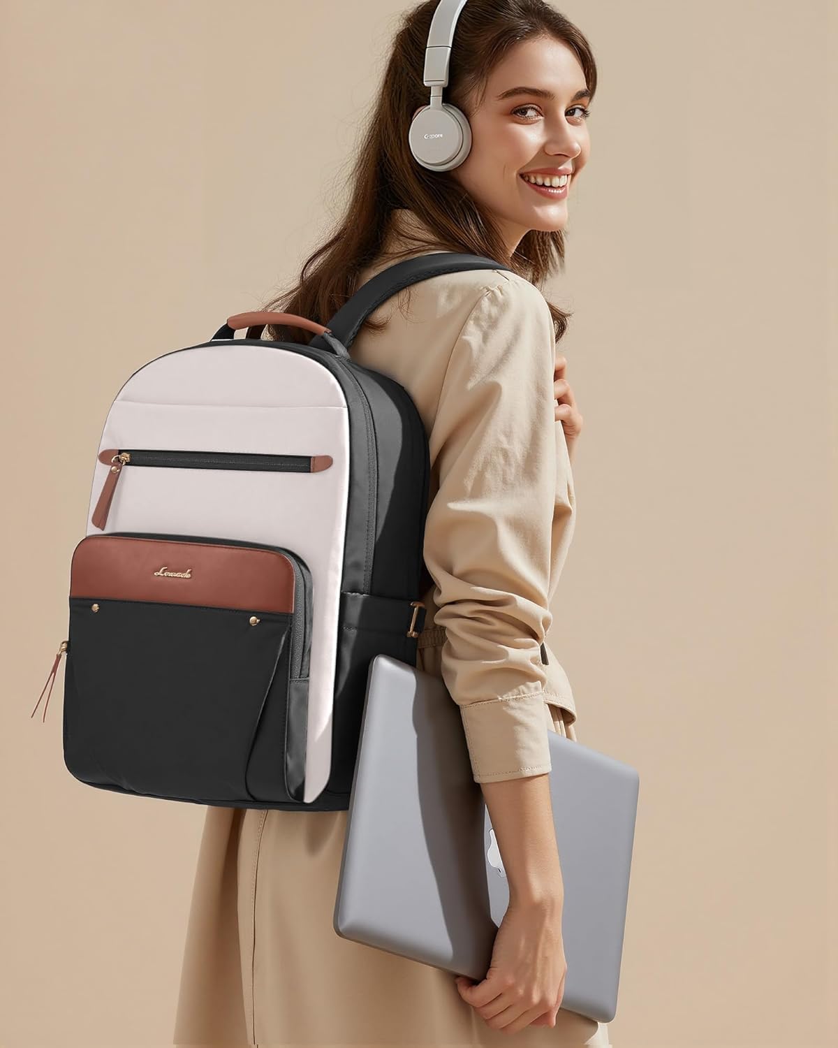 Backpack 17.3" Backpack,Casual Daypack LOVEVOOK Laptop for Women, Work Business Computer Purse, Travel Personal Item