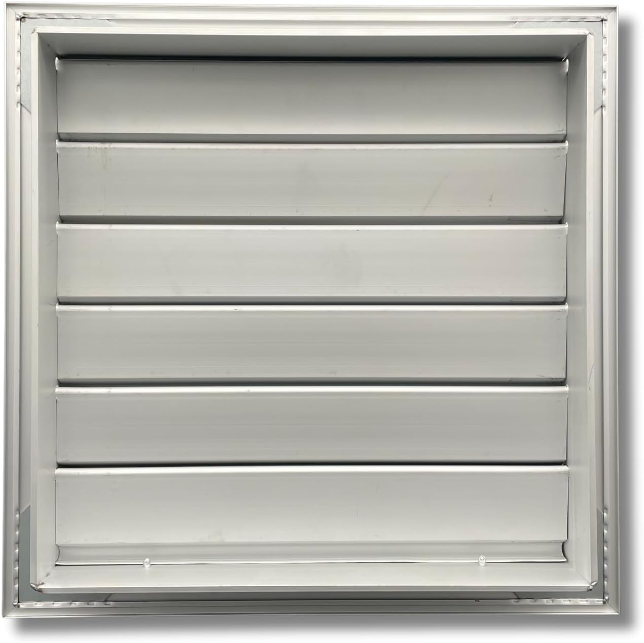 Byson Gravity Grille Anodized Aluminum with Gravity Shutter 24 x 24 inches – Weatherproof Ventilation for Walls and Crawl Spaces