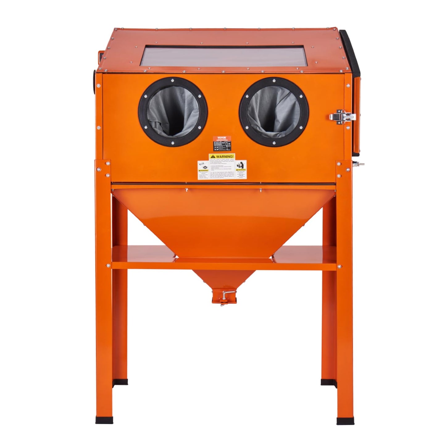 60 Gallon Sandblasting Cabinet, 40-120PSI Sand Blasting Cabinet with Stand, Heavy Duty Steel Sand Blaster with Blasting Gun & 4 Ceramic Nozzles for Paint, Stain, Rust Removal