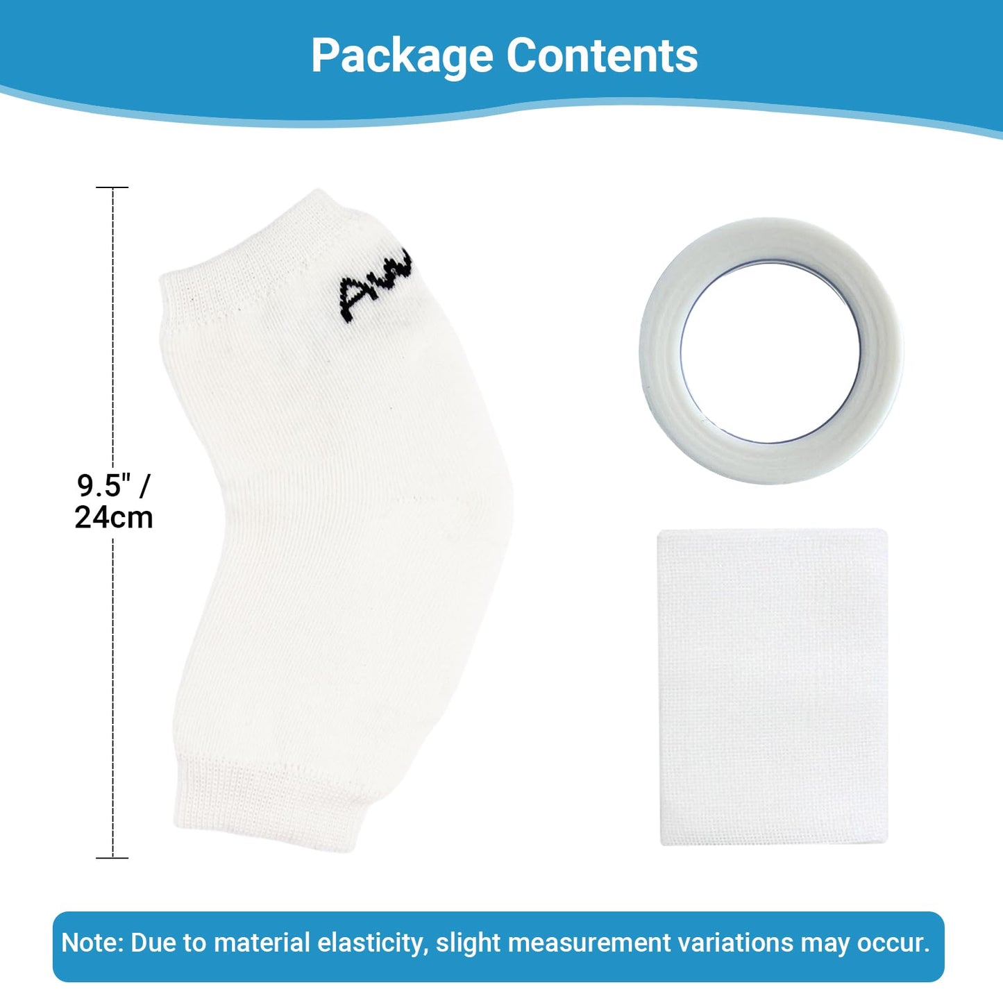 Awaiymi Heel And Elbow Protectors (One Pair) with Foam Pads, Lightweight Knit Elbows Pads for Elderly, Tendinitis, Arthritis and Plantar Fasciitis, Elbow Protector Sleeve for Men, Women, Medium Size