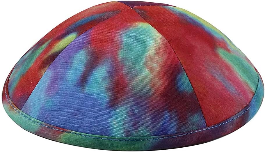 Zion Judaica Deluxe Tie Dye Kippah - Bulk Packs or Single Kippahs with Free Clips Included