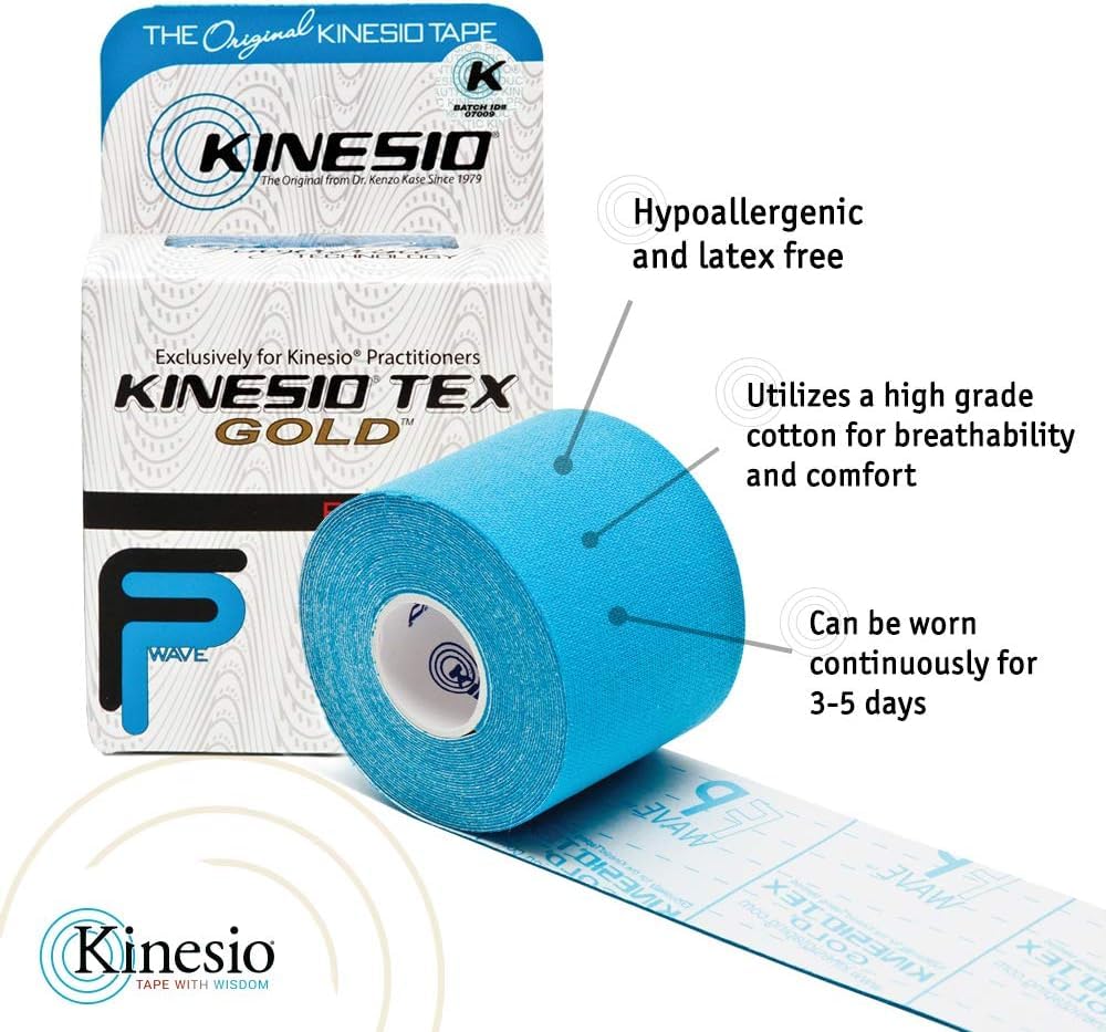 Kinesio Taping - Elastic Therapeutic Athletic Tape Tex Gold FP - Beige– 2 in. x 16.4 ft - 2 Pack