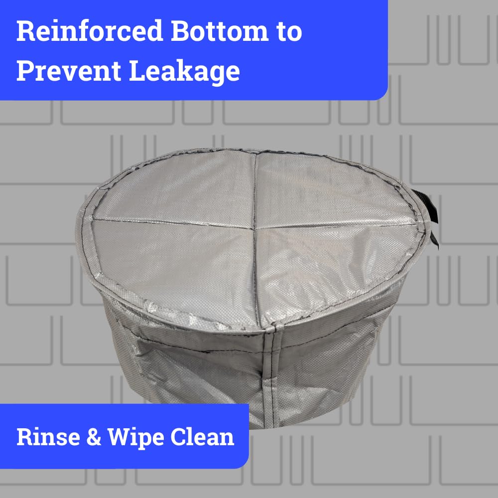 DURASACK Heavy Duty Valet Trash Bag Janitorial Commericial Cleaning Stand-Up Collapsible Trash Pickup Bag, 80-Gallon Capacity