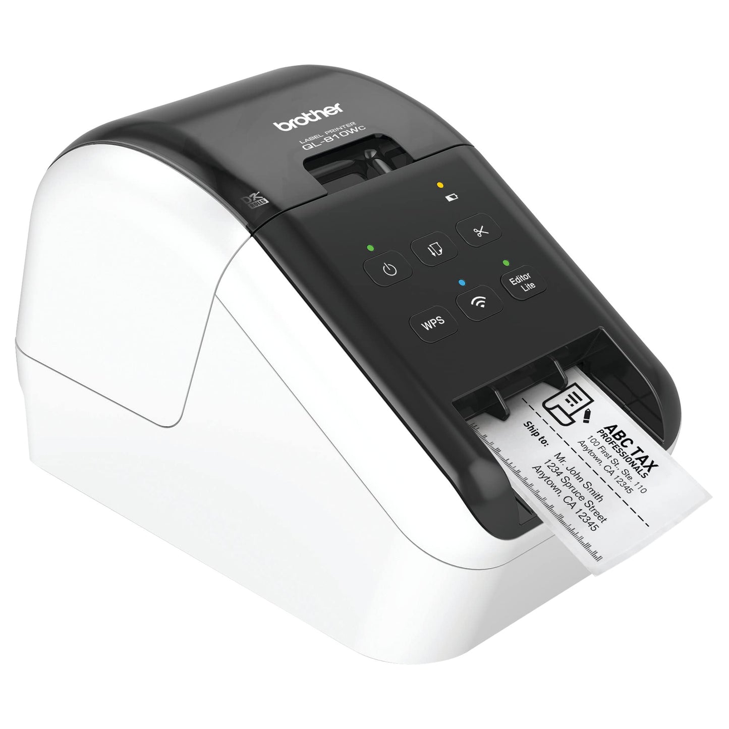 Brother QL-810Wc Professional Printer with USB and WiFi connectivity, Ultra-Fast up to 110 Labels per Minute with Standard Address in Monochrome, Black & Red Printing Available
