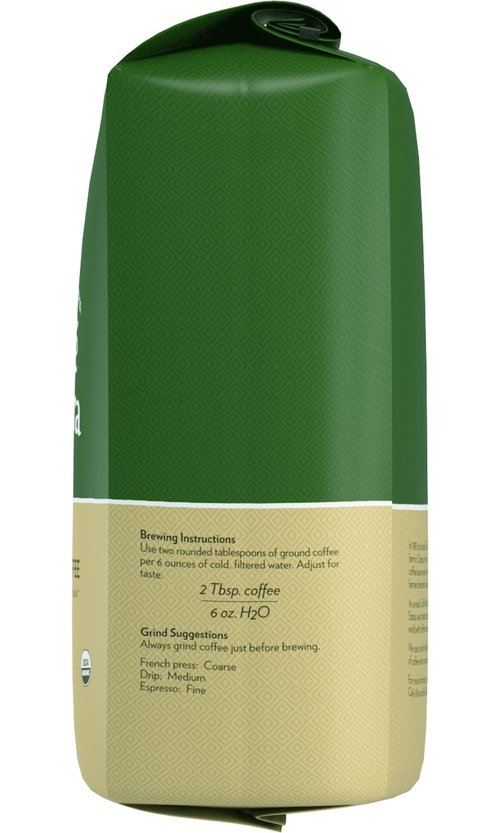 Cafe Altura Whole Bean Organic Coffee, Decaf Espresso - Water Process, 5 lb Bag