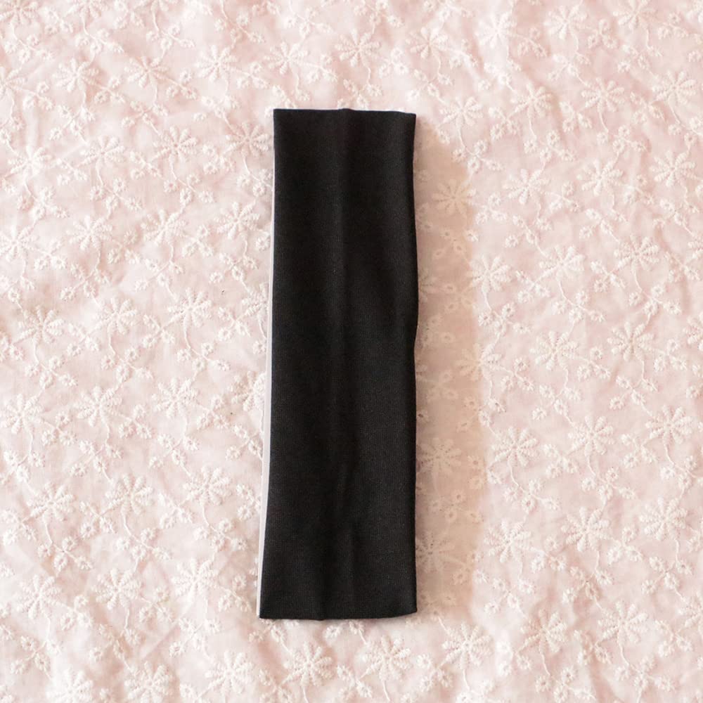 Sport Yoga Headbands,Pack of 14,Fashion Soft Elastic Polyester Sweatband Yoga Stretchy Headband for Women Man Girl (Black)