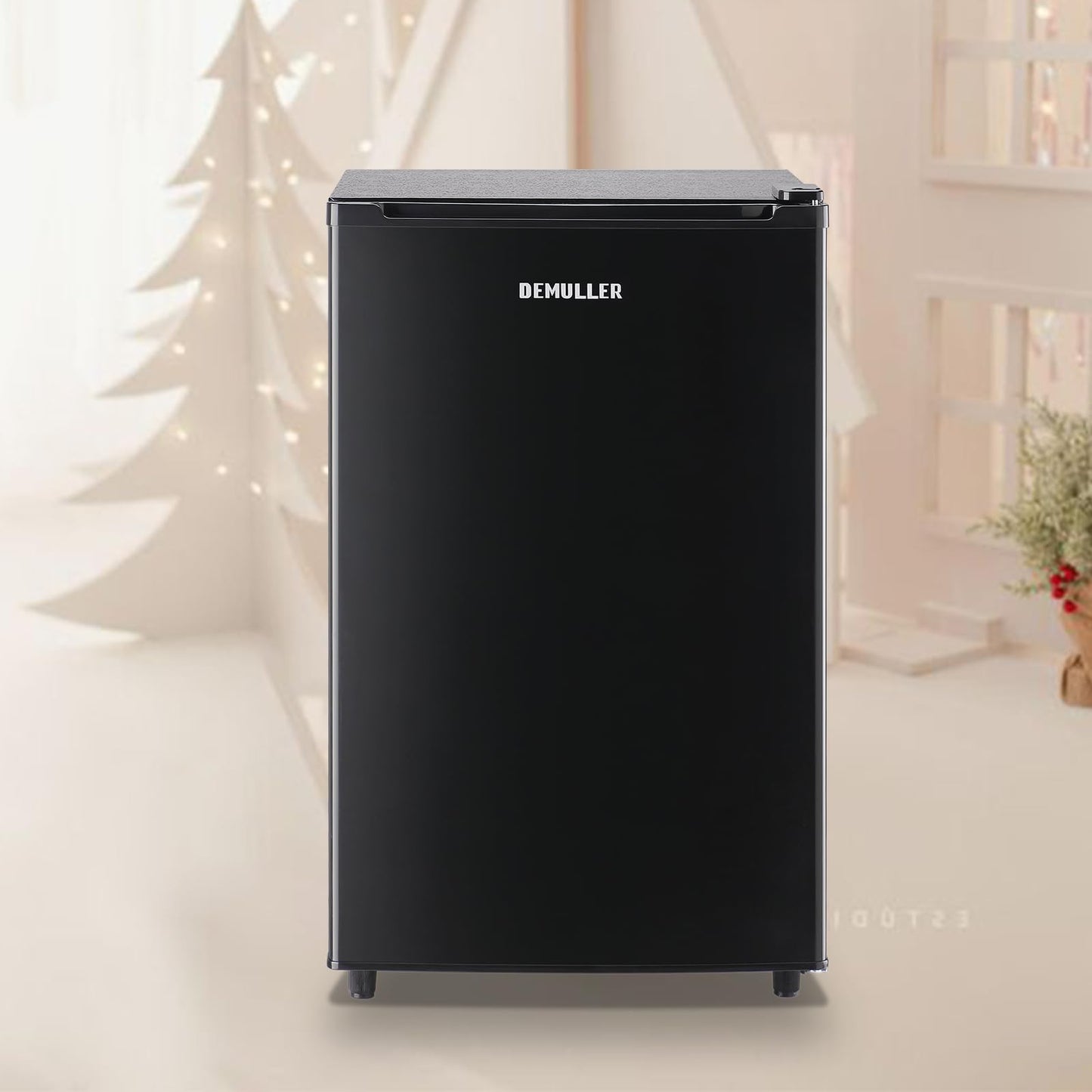 DEMULLER Freezer 3.2 Cu.ft Single Door Freestanding Freezer with Adjustable Thermostat for Kitchen, Apartment, Basement, Dorm, Black