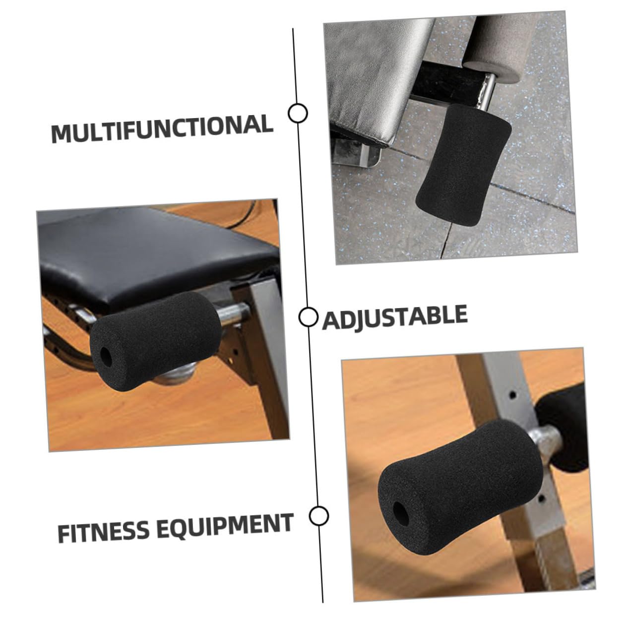 EXHUMKY 6pcs Replacement Foam Pads for Leg Extension Machine Home Gym Exercise Foam Rollers Gym Leg Caps Weight Bench Accessories