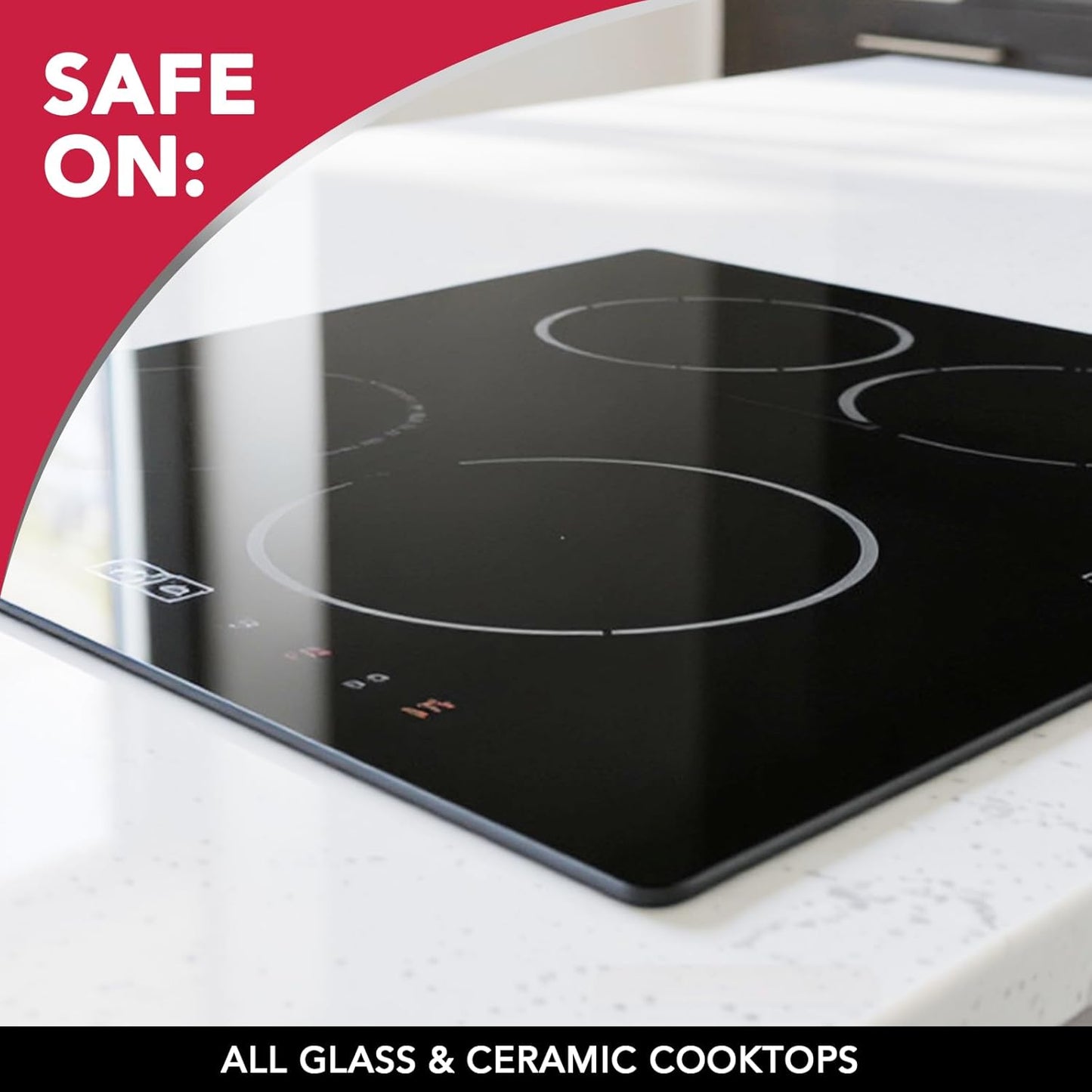 Weiman Ceramic & Glass Cooktop Cleaner - Heavy-Duty Polish with 3 Scrubbing Pads | 10 Ounce Bottle