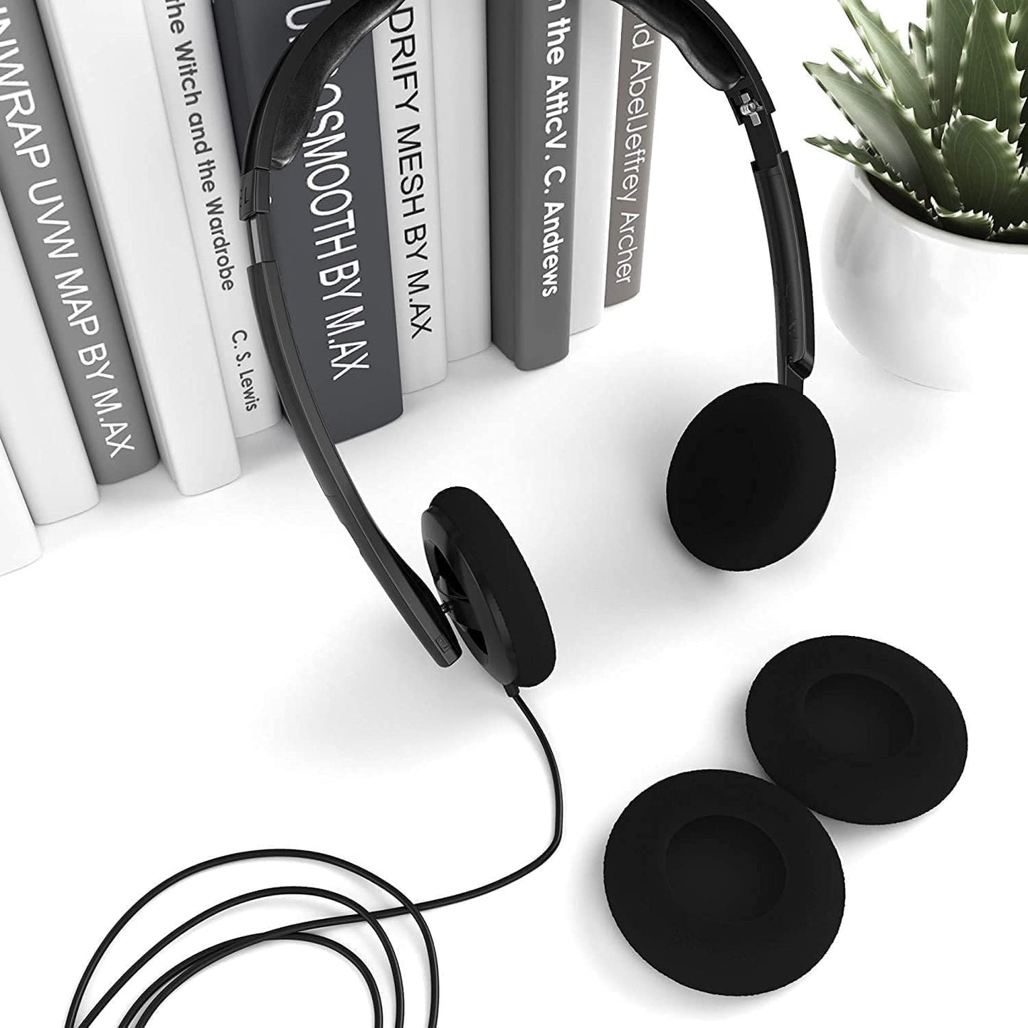 VUFVOID 4Pcs 55mm/2.2" Headsets H251 H251N H261N H351 H361 Replacement Foam Ear Pud Earpads Sponge Cushion Applicable