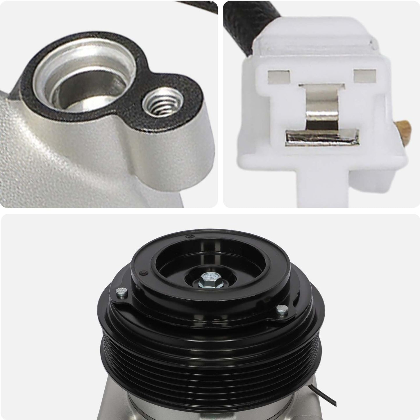 AISIN AFTERMARKET ACCZ-00778 Air Conditioner AC Compressor - Compatible with Mazda 2 2011-2012 1.5L - with 6-Pulley Groove, with Clutch
