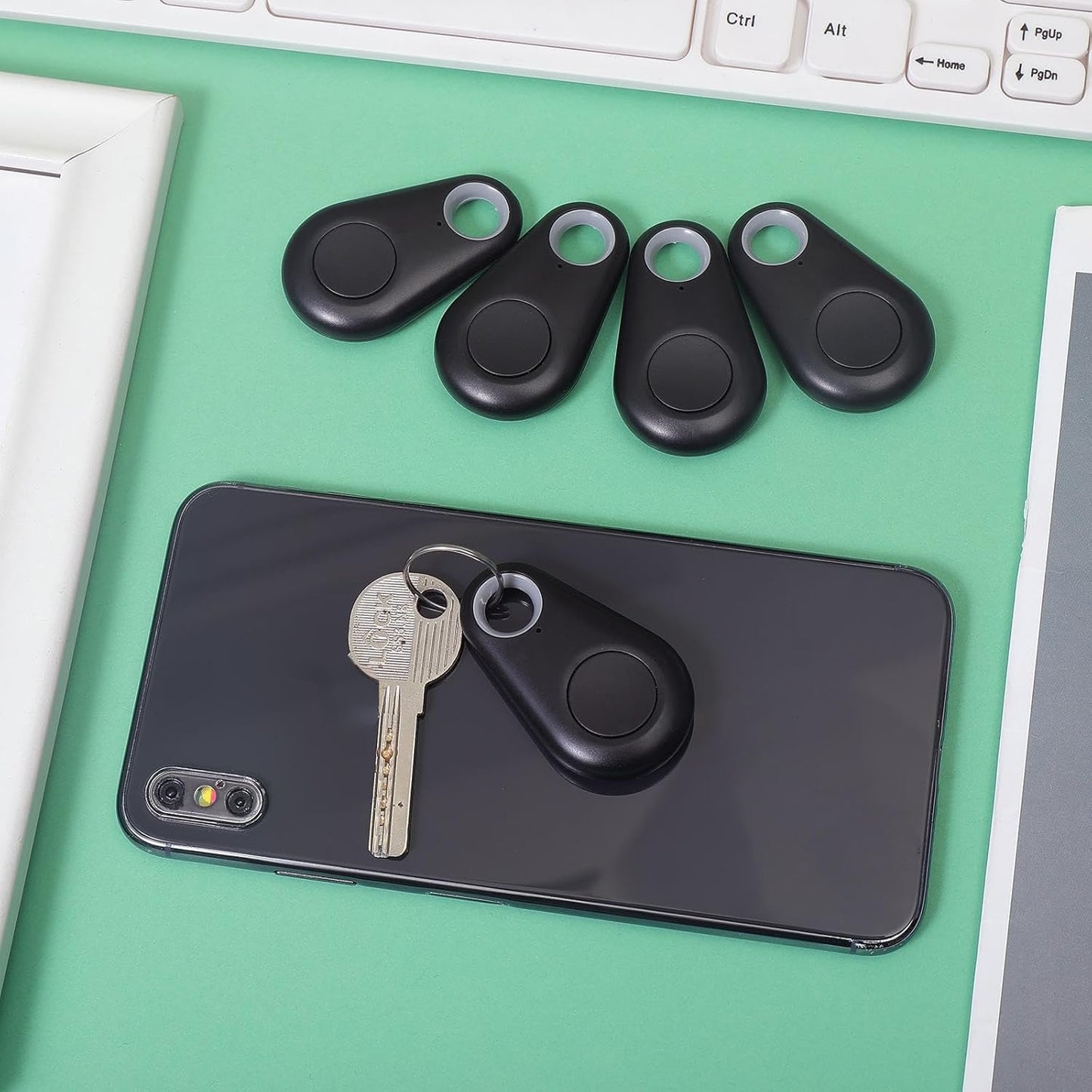 Flutesan 8 Packs Portable GPS Tracking Mobile Tracking Anti Loss Smart Device Key Finder Locator GPS Tracker Device