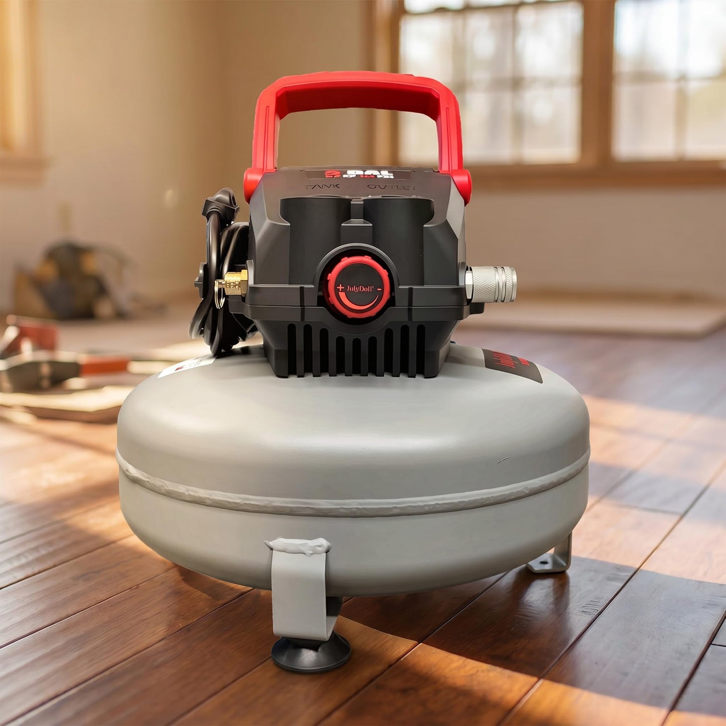 3 Gallon Pancake Air Compressor, 120V/60HZ 0.5HP, Max 110PSI, Aluminum Wire Motor, Portable Compact Air Compressor for Home, Garage & DIY Projects