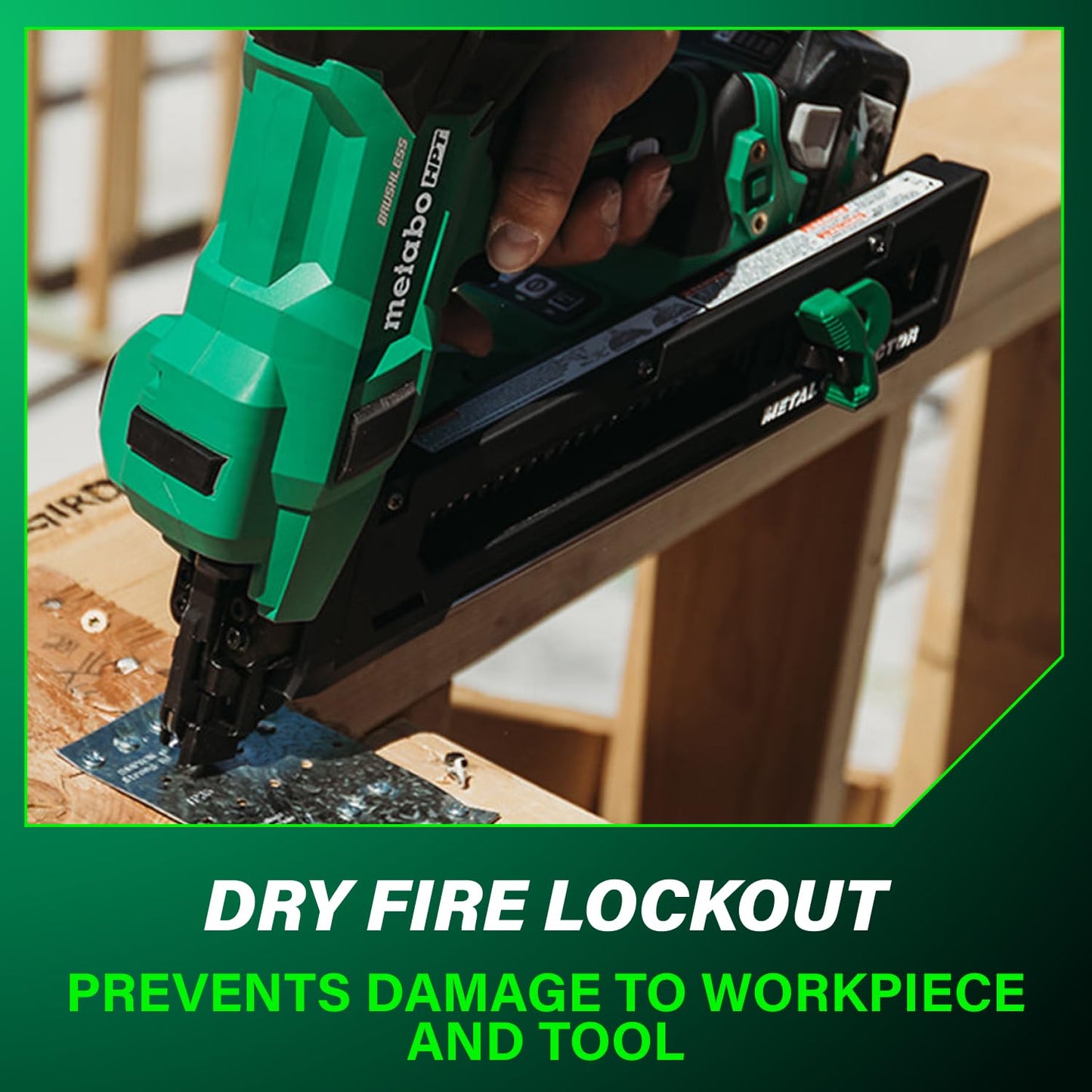 Metabo HPT 18V MultiVolt Brushless 1-1/2" Metal Connector Nailer, Cordless Air Spring Nailer with 18V 4.0Ah Battery, Lightweight Design, 600 Nails Per Charge, Sequential Actuation, NR1838DKA