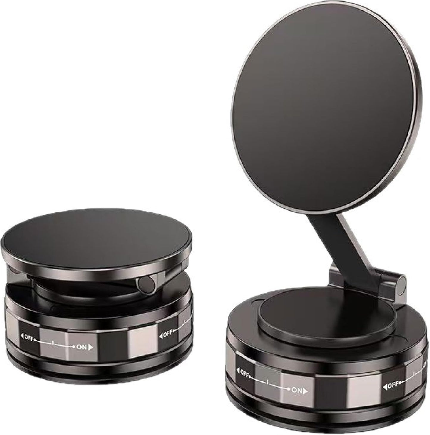 Barydee 360 Magnetic Car Phone Mount, Vacuum Suction Cup Phone Holder for Dashboard & Windshield, Rotatable Foldable