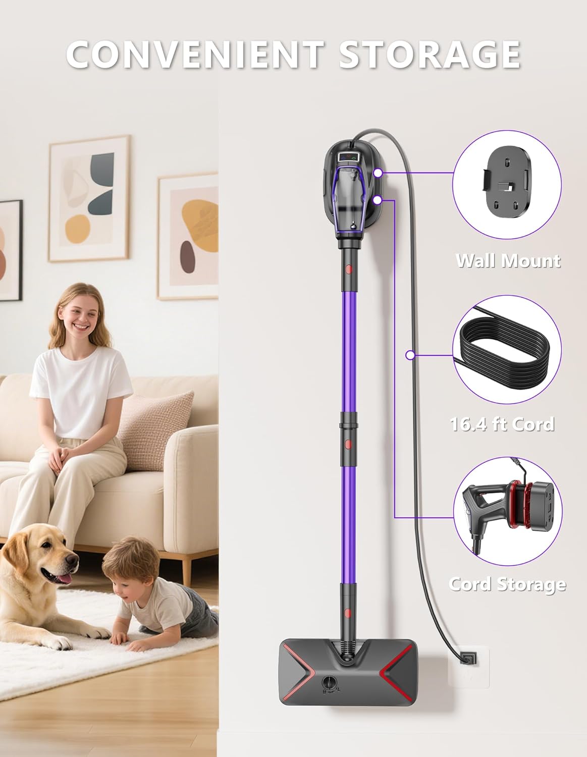 Skiennix Steam Mop - Heavy Duty All-in-One Cleaner with Detachable Handheld Steamer for Hardwood, Tile & More