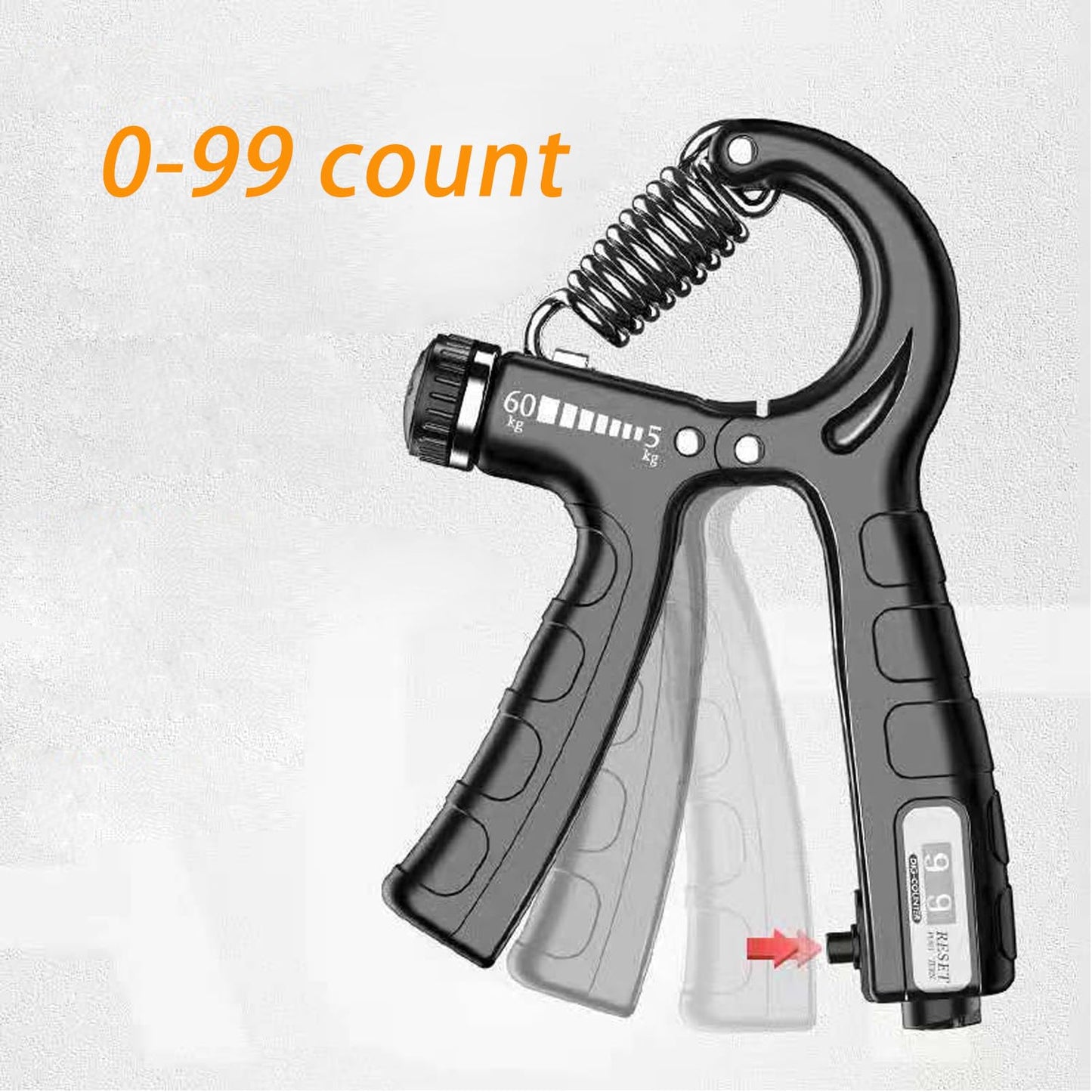 Strengthener Hand Grip Trainer Number Counter Forearm Finger Wrist Gripper Exerciser 5-60kg Adjustable Stretcher Squeezer Workout