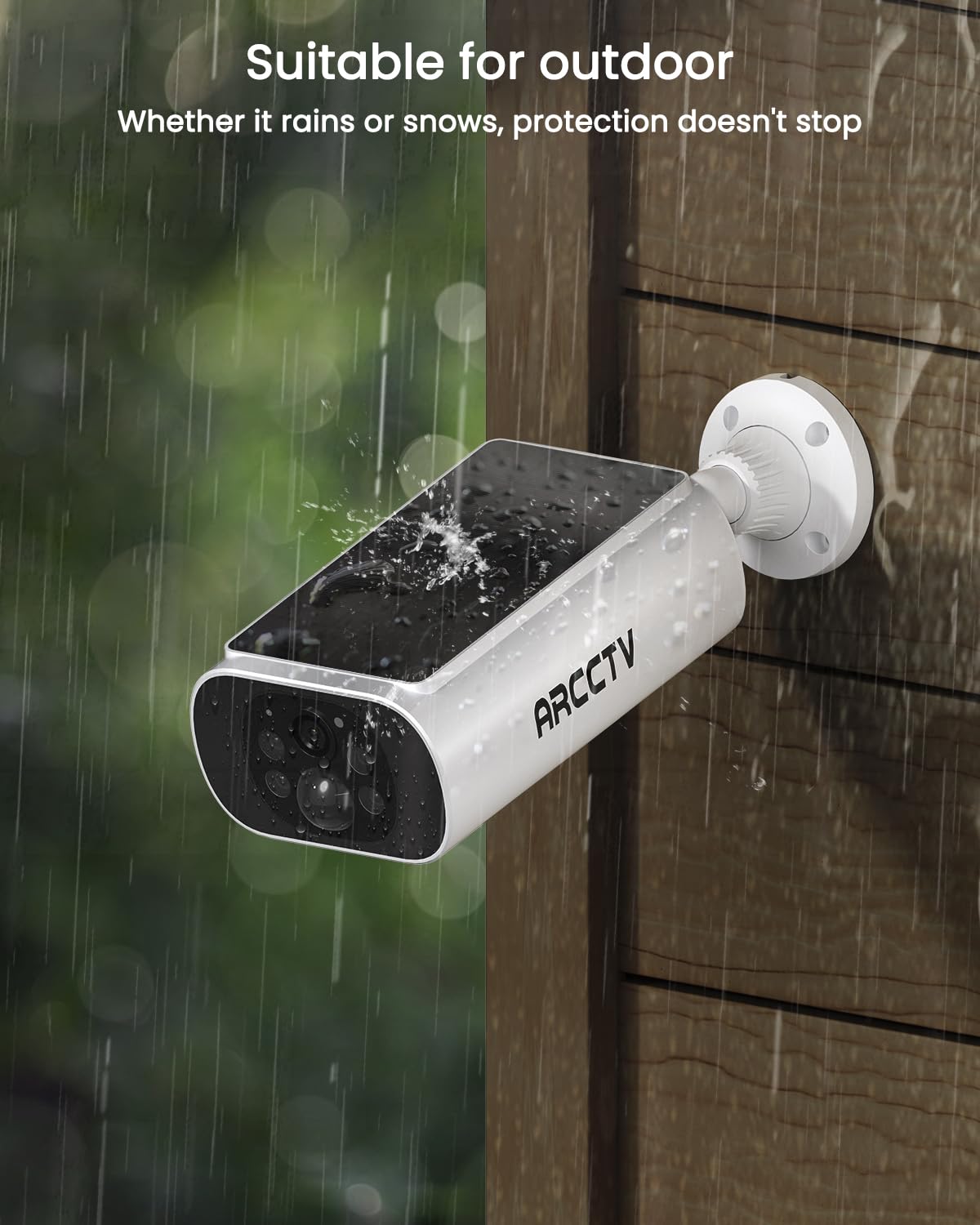 ARCCTV Solar Security Cameras Wireless Outdoor, 4 Cam-Kit, 4MP Solar Security Camera Wireless System, Color Night Vision, Motion Detection, No Monthly Fee, 32GB Memory Card