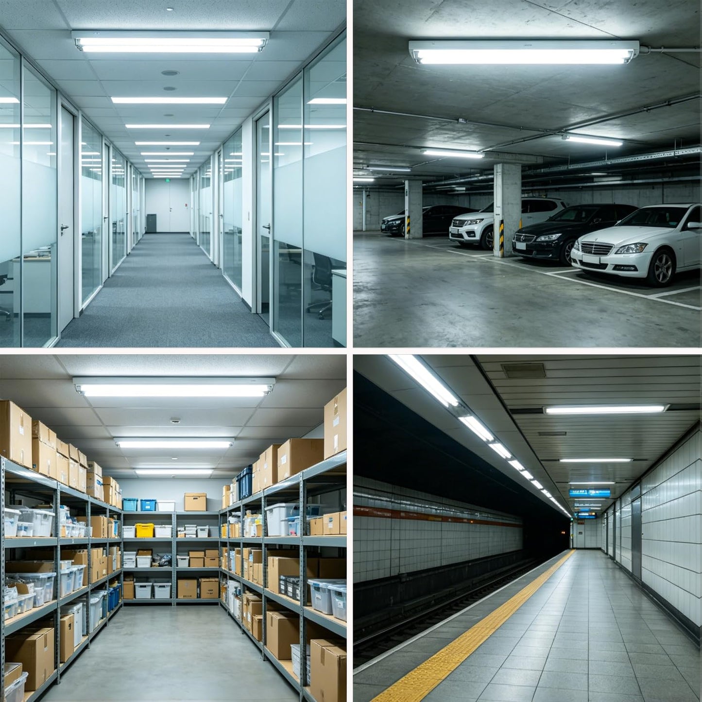 T8 LED Emergency Tube Light 4FT with Battery Backup,Remote,Dimmable,IP4X,CCT,10W,Fluorescent Tube Replacement 4 Foot,120min Emergency 3W 300LM Output Lighting,Ballast Bypass,Double Ended,Type B,2-Pack