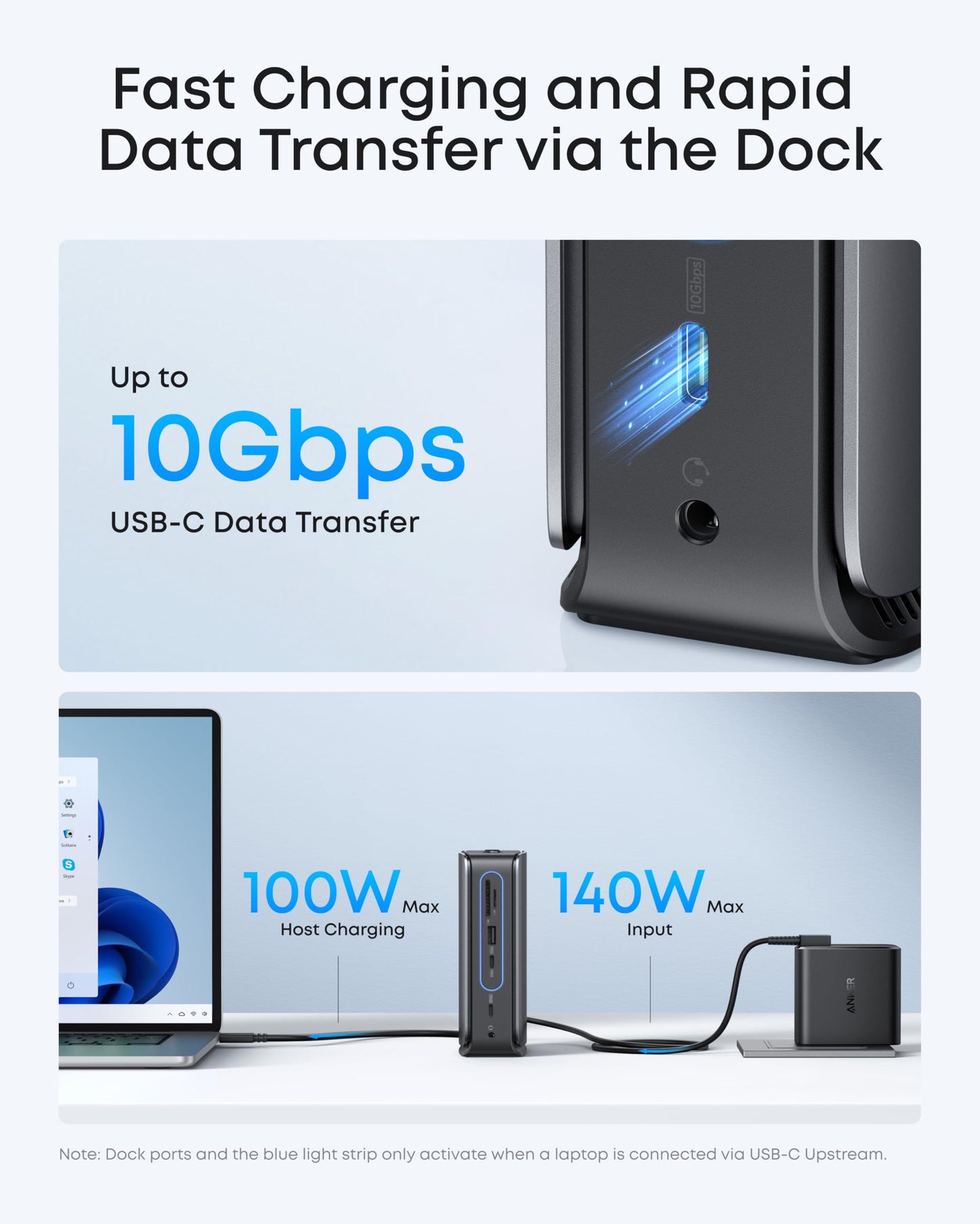 Anker Nano 13-in-1 Laptop Docking Station with Detachable 6-in-1 Hub, USB-C 3 Display Docking (2 HDMI+1 DP), 10 Gbps USB-C, 3 USB-A, Audio, SD/TF, Ethernet, 100W Max PD for Dell/Lenovo/HP Home Office