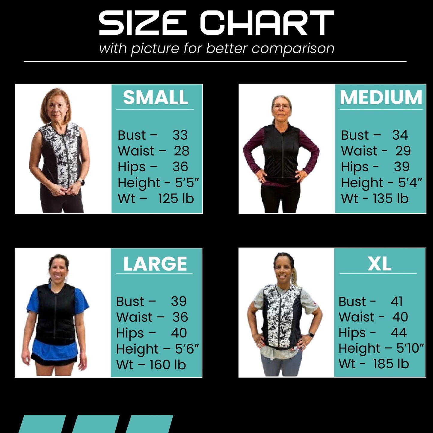 Challenge Weighted Workoutwear Weighted Vest for Women - 4 lb Body Weight Vest with Flexible Thin Weights - Removable Weights for Walking, Running, Cardio, Strength Training, Weight Loss