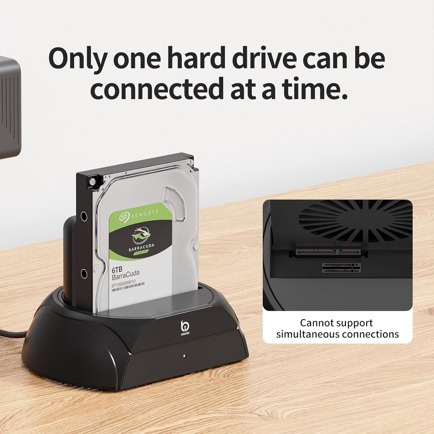 xiaobi M.2 2.5" 3.5" Hard Drive Docking Station, Pcie NVMe Adapter with Cooling Fan Superior Cooling Efficiency