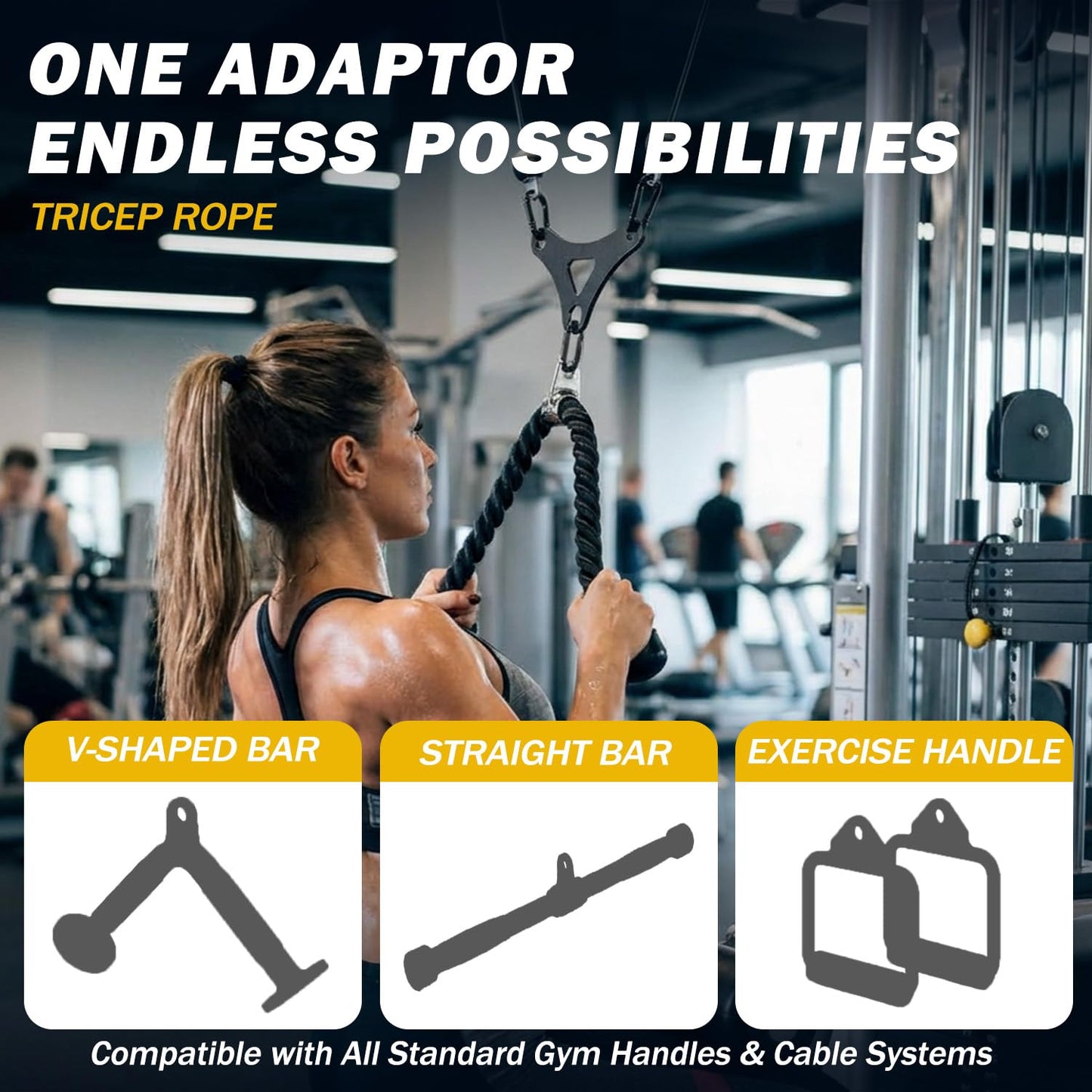 WRIST FIGHT Double to Single Cable Adapter Plate – 5.5mm Carbon Steel for Chest Flys, Rows & Face Pulls – Includes 3 Carabiners – Fits Most Cable Machines & Functional Trainers