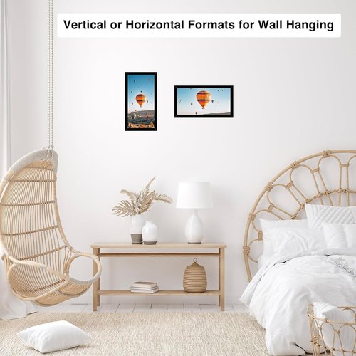 JCJMY 6x11 Picture Frame - Black Wall & Tabletop Display | Shatter-Resistant Plexiglass, Versatile Mounting Options