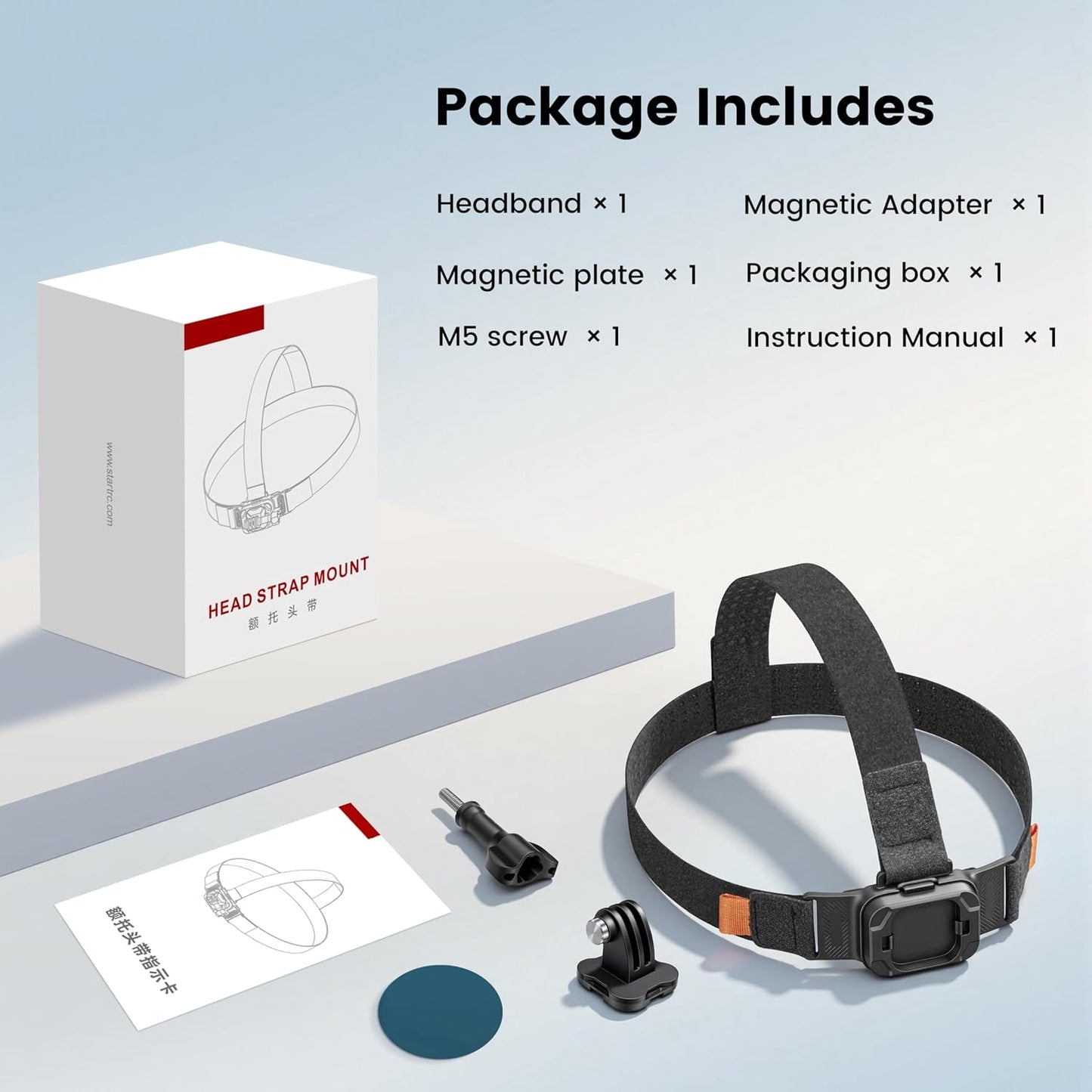STARTRC PHOTO 6, Magnetic Camera Head Mount for DJI, Quick Release Head Mount for DJI Action Anti-Slip Stable