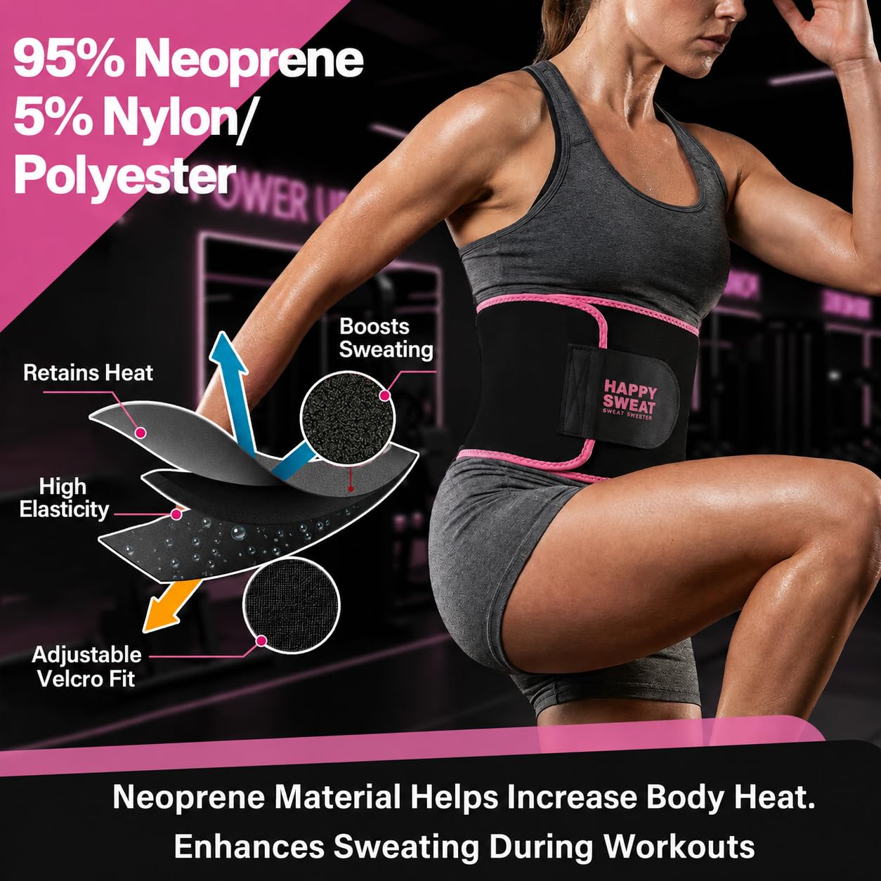 YITIANTL Waist Trainer for Women and Men Belly Fat, Neoprene Sauna Sweat Band, Stomach Wrap Waist Trimmer for Workout, Lower Back Support-Medium Pink