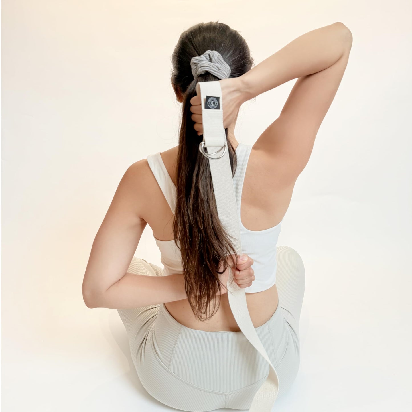 Tharie Organic Cotton Yoga Strap, GOTS Certified, Adjustable D-Ring, Soft & Durable Stretching Strap for Yoga, Pilates & Physical Therapy, 250 cm