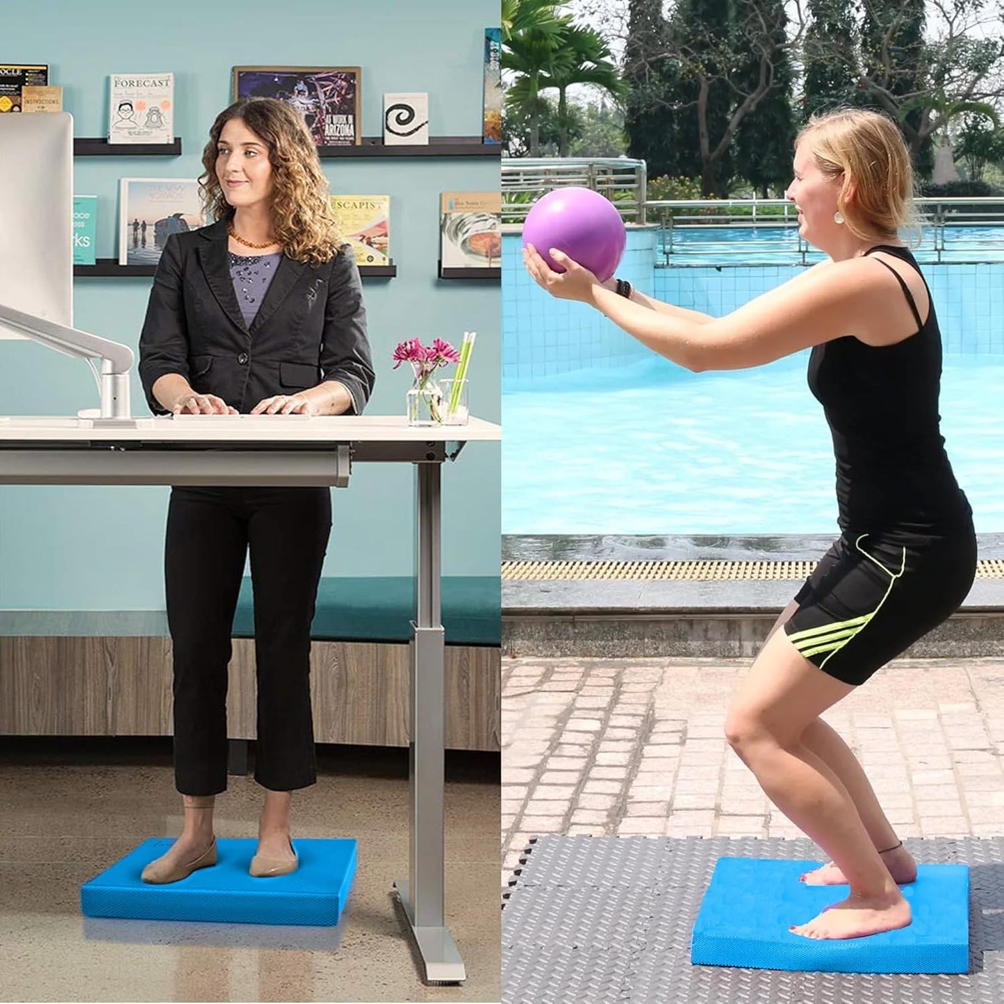 Balance Pad,Foam Balance Pad,15.8" x 13" x 2" Exercise Balance Pad,For Physical Therapy Yoga Balance Training