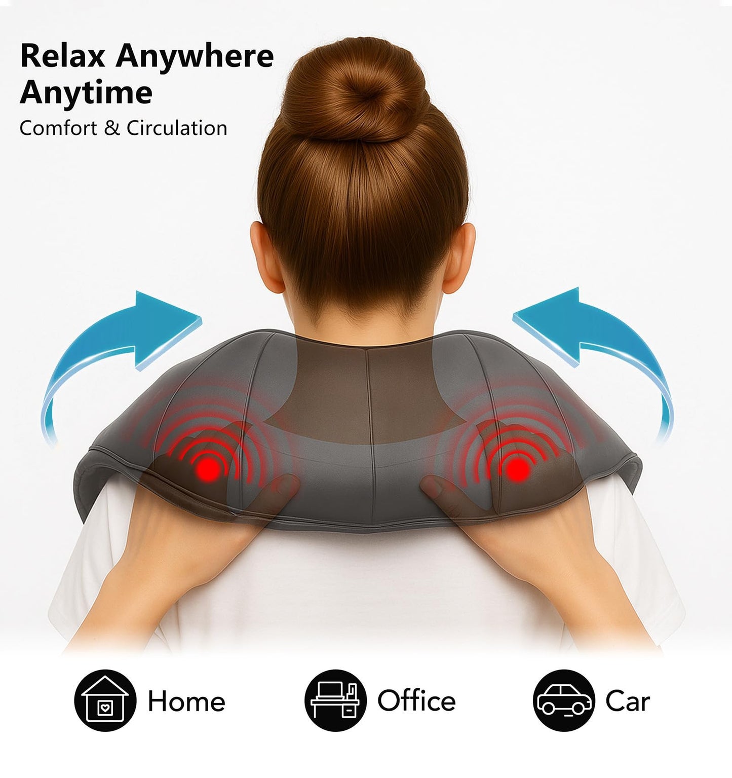 MagicMakers Fathers Day Dad Gifts, Shiatsu Neck Massager with Heat for Pain Relief Deep Tissue – Christmas Gift for Women, Men, Mom, Dad, Her, Him– Amazing Back & Shoulder Relief from Daughter or Son