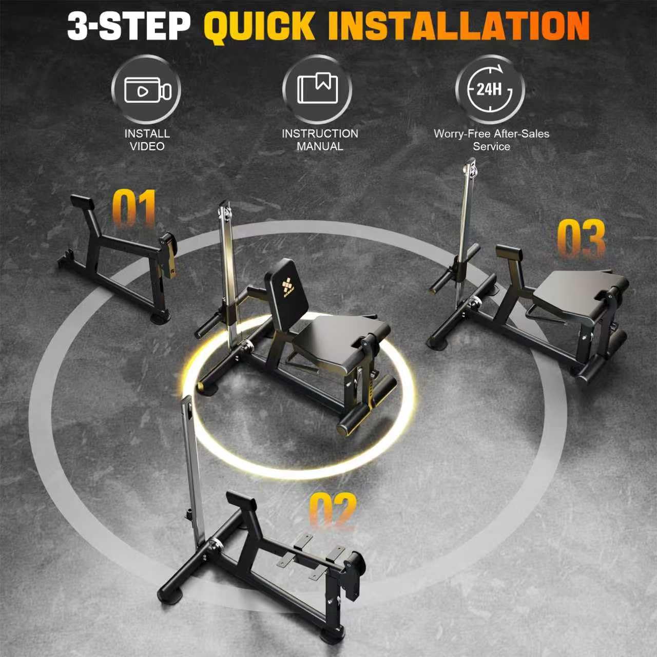 GXMMAT Leg Extension Machine - Multifunctional Workout Equipment for Home Gym, 400lbs Capacity with Adjustable Backrest & Leg Roller, Compact Strength Training for Quads, Hamstrings, Glutes and Core