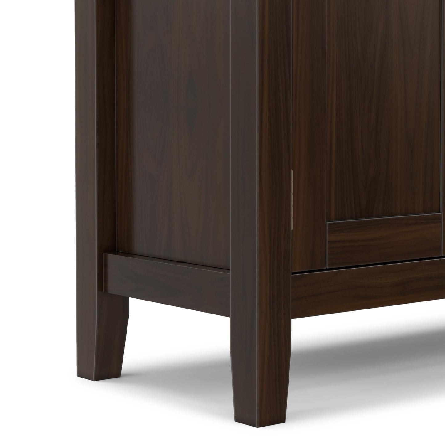 SIMPLIHOME Redmond TV Stand - 72 inch Wide Solid Wood Media Console in Brunette Brown, Transitional Entertainment Center for Living Room for TVs up to 80 Inches with Drawers and Cable Management