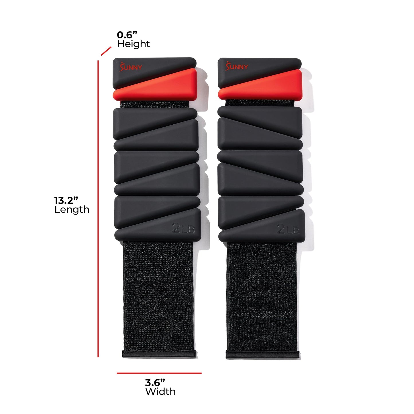 Sunny Health & Fitness Ankle Weights for Women & Men – Adjustable Wrist, Arm & Leg Weights in 1-2 lb Pairs | Ideal for Walking, Pilates, Yoga, Cardio & Strength Training