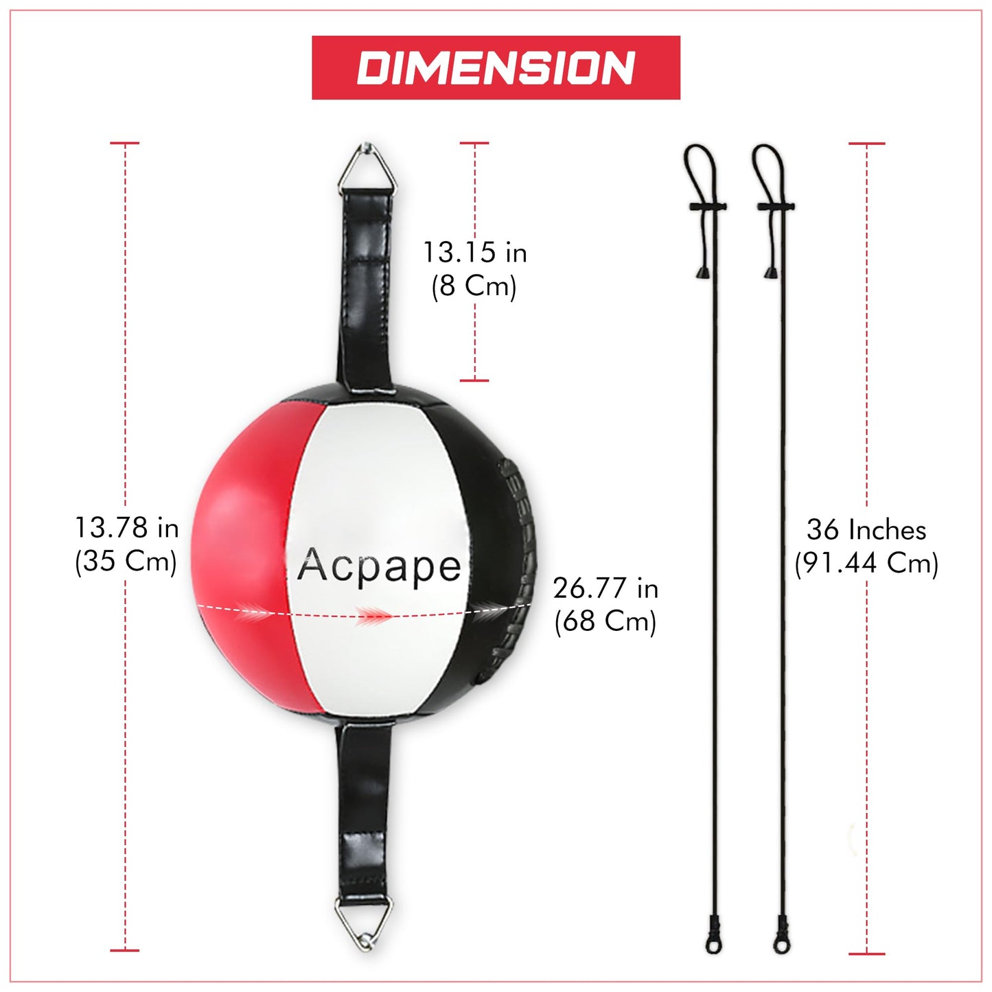 Acpape Double End Boxing Bag with Boxing Gloves - Premium Punching Bag for Speed and Reflex Training - Durable Boxing Bag for Home Workouts and Professional Training Sessions