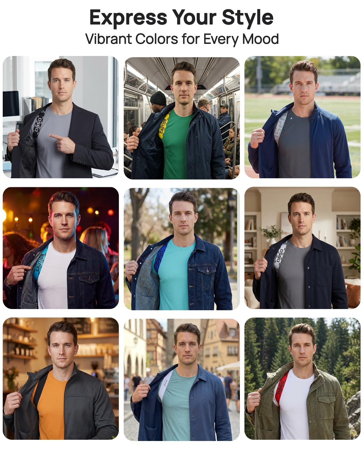 RNEMP® 1/8" Ultra-Slim Invisible Posture Corrector For Men, High-Airflow Breathable Fabric Upper Back Brace Posture Corrector Under Shirt For Gen Z Professionals,Business Meetings & Date Night