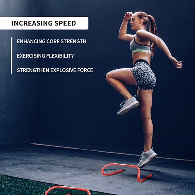 12 Hurdles Training Speed Agility Training Durable with 10 Marker Cone