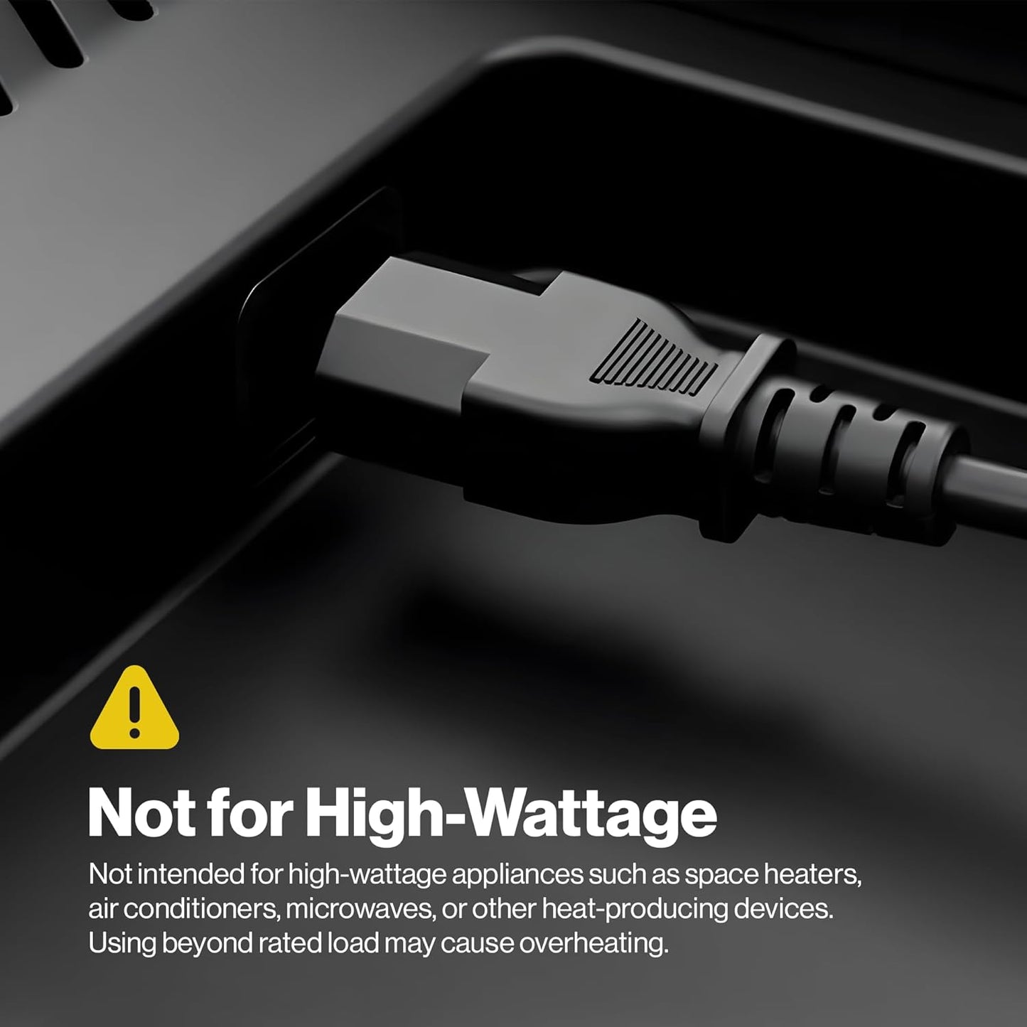 LORDTRONICS 5ft (1.5m) 10 125 3 Standard Amps Volts Black Prong AC Power Cord Cable for Electronics, TV, Computer