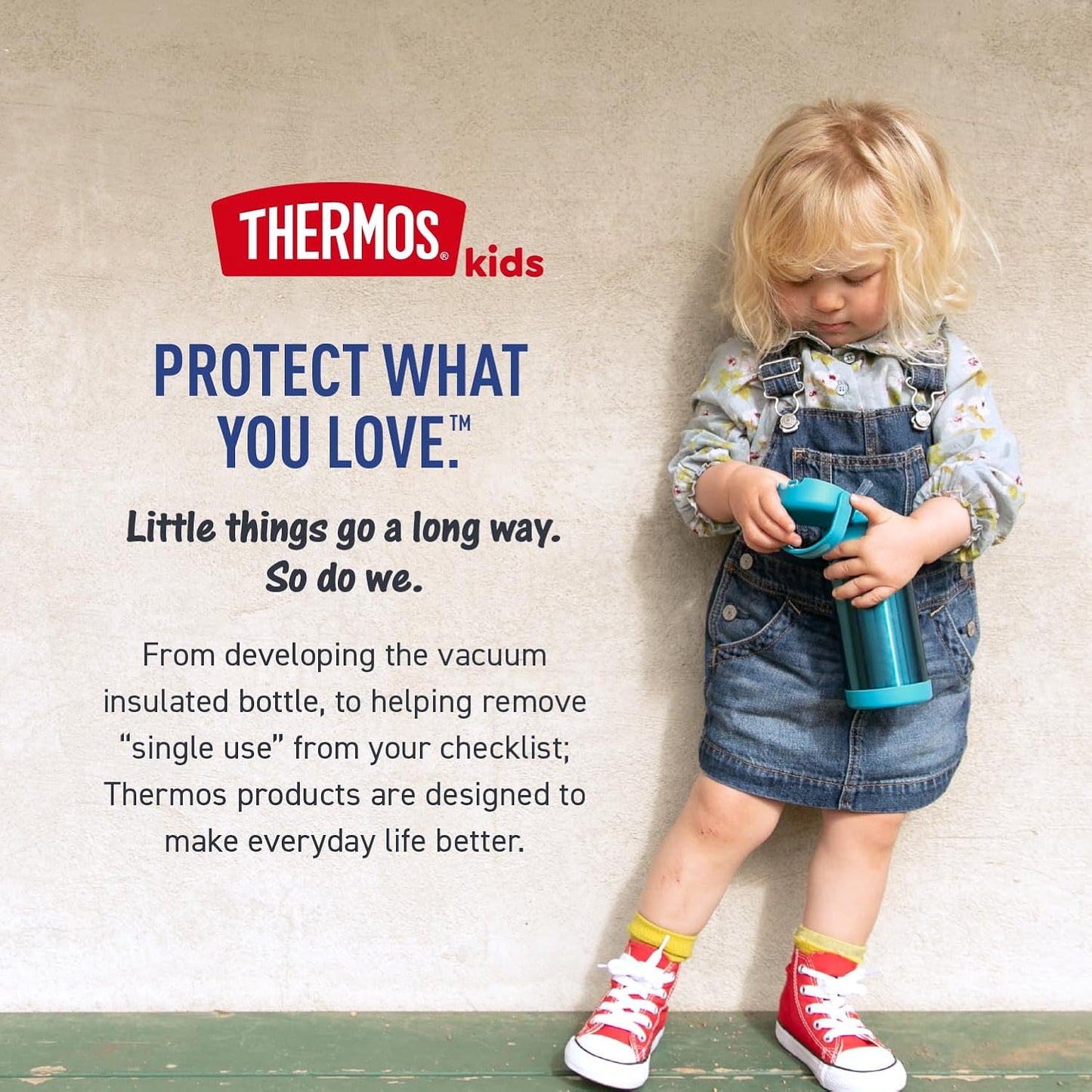 THERMOS FUNTAINER Water Bottle - 12 Ounce Kids Stainless Steel Vacuum Insulated with Straw & Lid