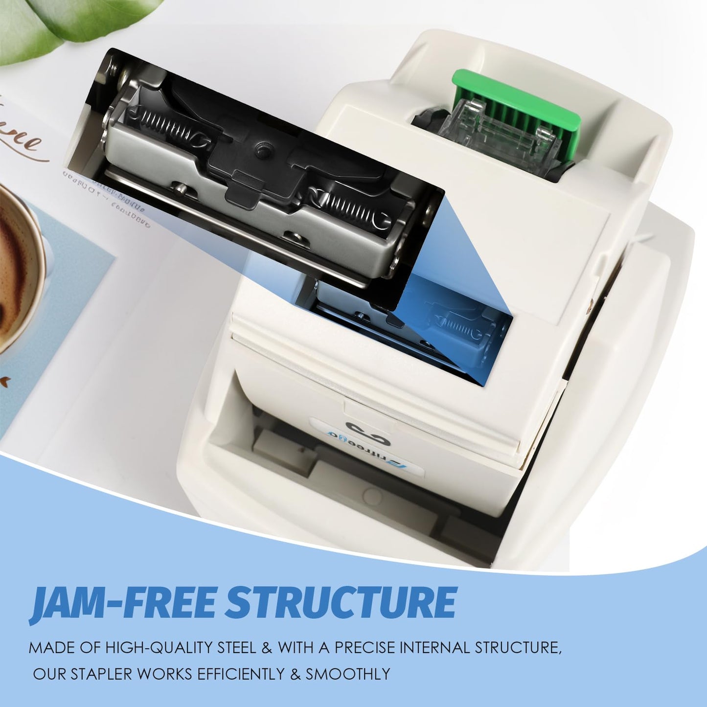 Frifreego Electric Stapler, Heavy Duty 70 Sheets Automatic Stapler, Jam-Free, Flat-Clinch & Quiet for Home and Office, with 5500 Staples