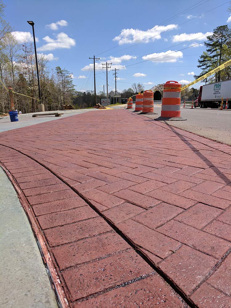Olde Town Herringbone Brick Concrete Stamp Set by Walttools | Classic Woven Paver Pattern, Sturdy Polyurethane Texturing Mats, Decorative Realistic Detail (8 piece)