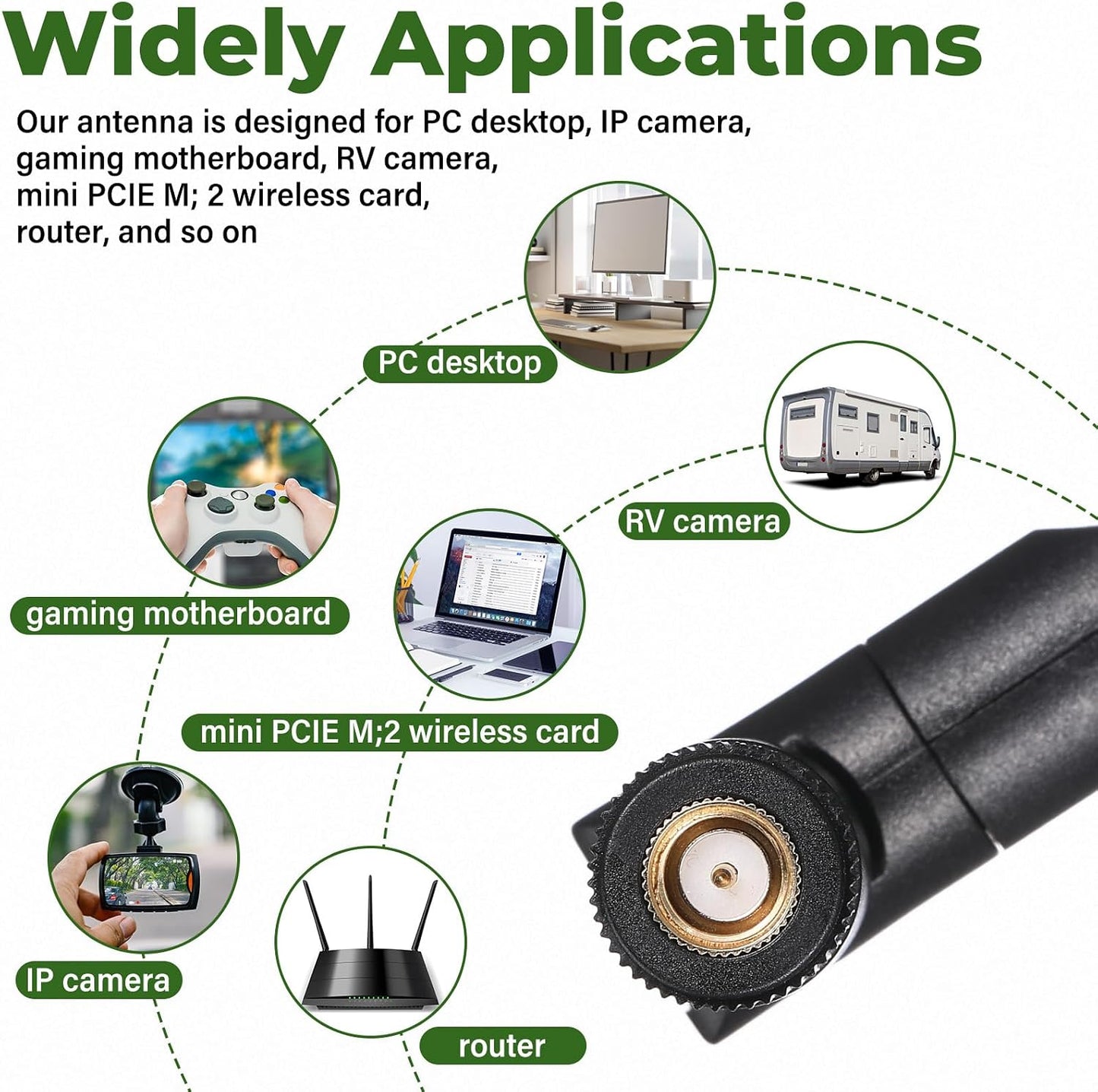 Kingdder 4 4G 4G Pcs WiFi Antenna LTE Antenna with SMA Male Paddle LTE Universal Wide Band Omni Directional Paddle
